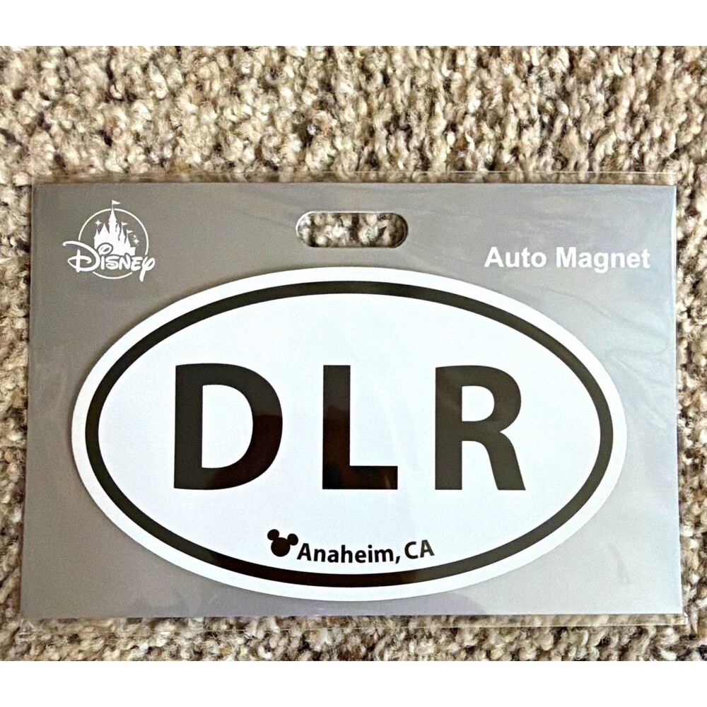 Disney DLR Auto Magnet Anaheim CA Mickey Mouse Oval Car Decal New Sealed